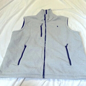 Polo Ralph Lauren Gray Full Zip Fleece Vest size XL